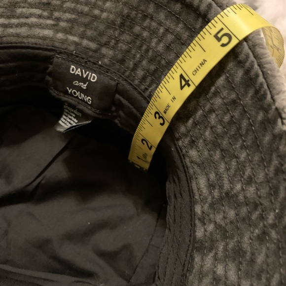 DAVID and YOUNG blackish gray 100% cotton distressed bucket hat NWT in size OSFM - Picture 8 of 8